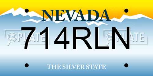 714RLN Nevada License Plate