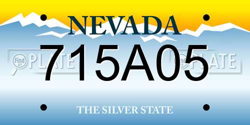 715A05 Nevada License Plate