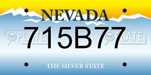 715B77 Nevada License Plate