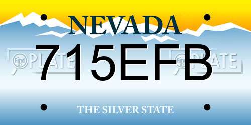 715EFB Nevada License Plate