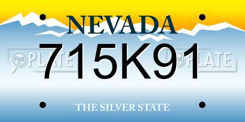 715K91 Nevada License Plate