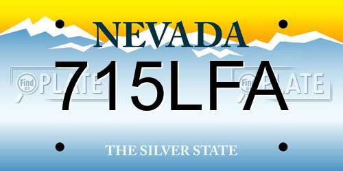 715LFA Nevada License Plate