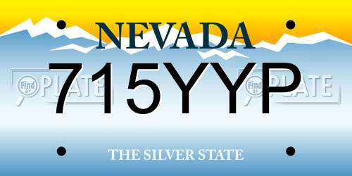 715YYP Nevada License Plate