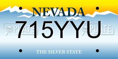 715YYU Nevada License Plate