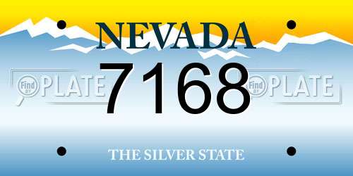 7168 Nevada License Plate