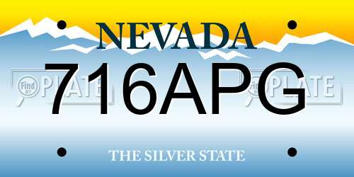 716APG Nevada License Plate