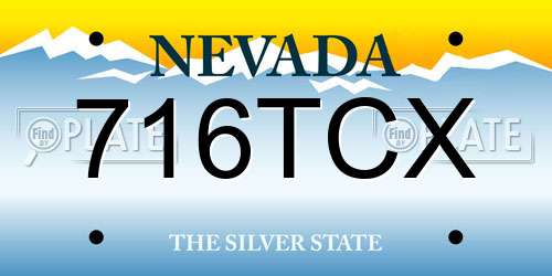 716TCX Nevada License Plate
