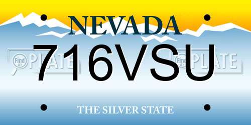 716VSU Nevada License Plate