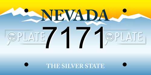 7171 Nevada License Plate
