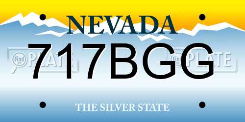 717BGG Nevada License Plate