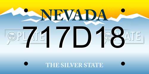 717D18 Nevada License Plate