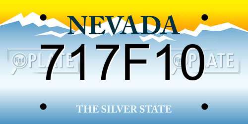 717F10 Nevada License Plate