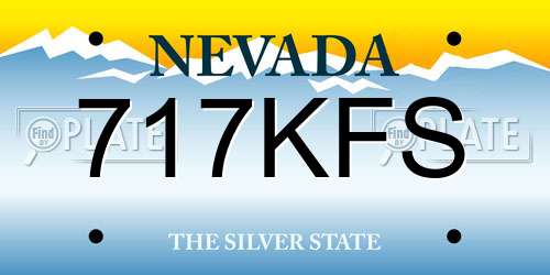 717KFS Nevada License Plate