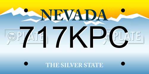 717KPC Nevada License Plate