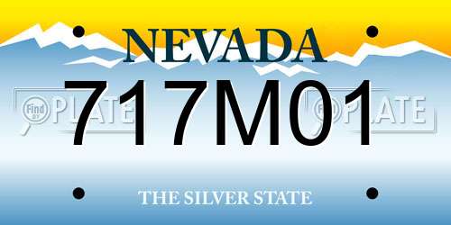 717M01 Nevada License Plate