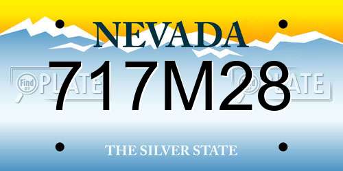 717M28 Nevada License Plate