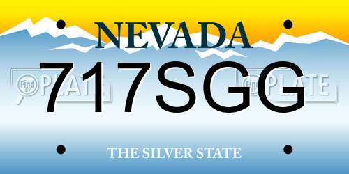 717SGG Nevada License Plate