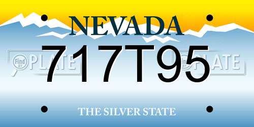 717T95 Nevada License Plate
