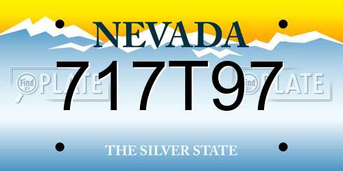 717T97 Nevada License Plate