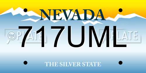 717UML Nevada License Plate