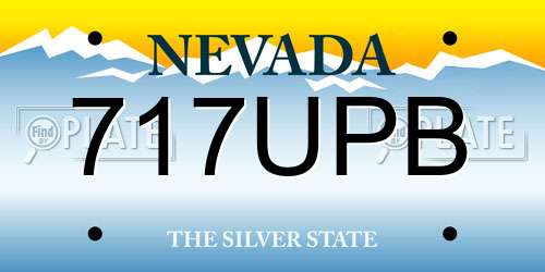 717UPB Nevada License Plate