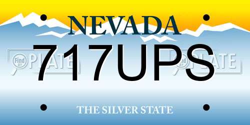 717UPS Nevada License Plate