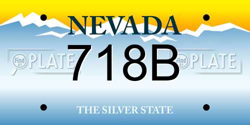 718B Nevada License Plate