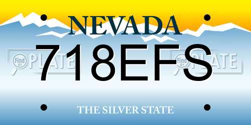 718EFS Nevada License Plate