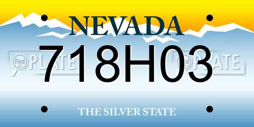 718H03 Nevada License Plate