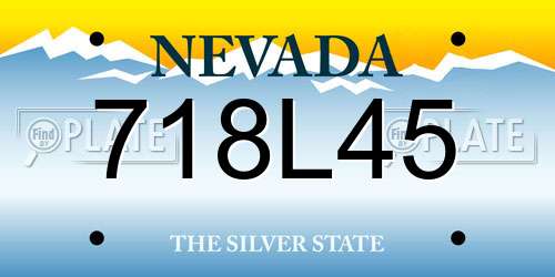 718L45 Nevada License Plate