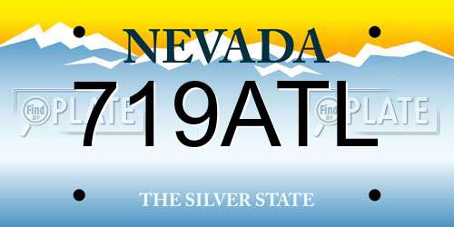 719ATL Nevada License Plate