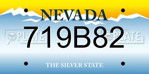 719B82 Nevada License Plate