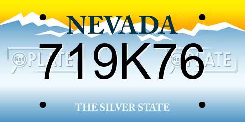 719K76 Nevada License Plate