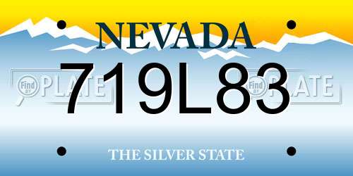719L83 Nevada License Plate