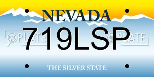 719LSP Nevada License Plate