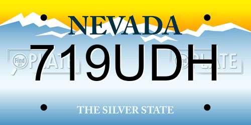 719UDH Nevada License Plate