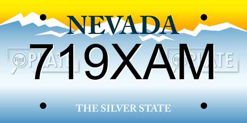 719XAM Nevada License Plate