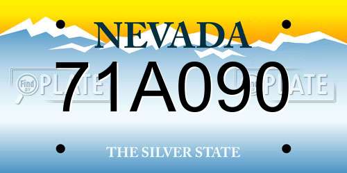 71A090 Nevada License Plate