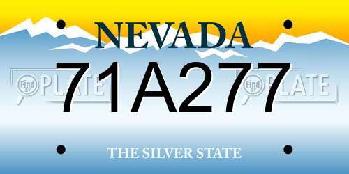 71A277 Nevada License Plate