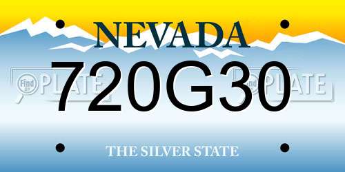720G30 Nevada License Plate