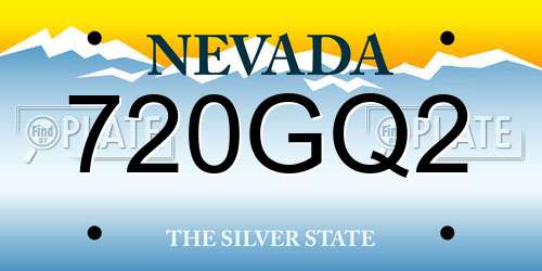 720GQ2 Nevada License Plate