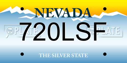 720LSF Nevada License Plate