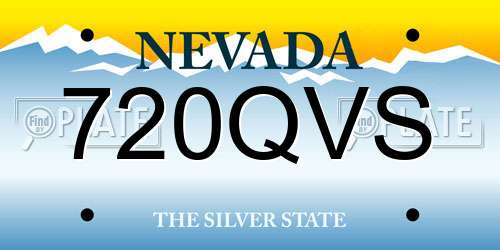 720QVS Nevada License Plate
