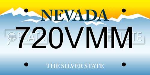 720VMM Nevada License Plate