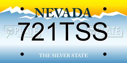 721TSS Nevada License Plate