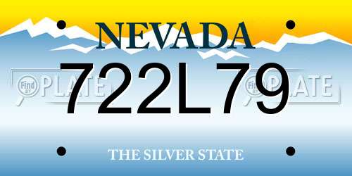 722L79 Nevada License Plate