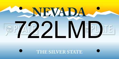 722LMD Nevada License Plate