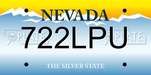 722LPU Nevada License Plate