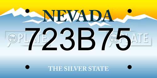 723B75 Nevada License Plate