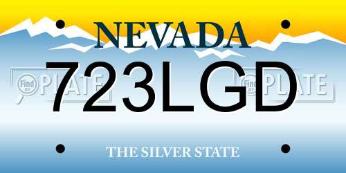 723LGD Nevada License Plate